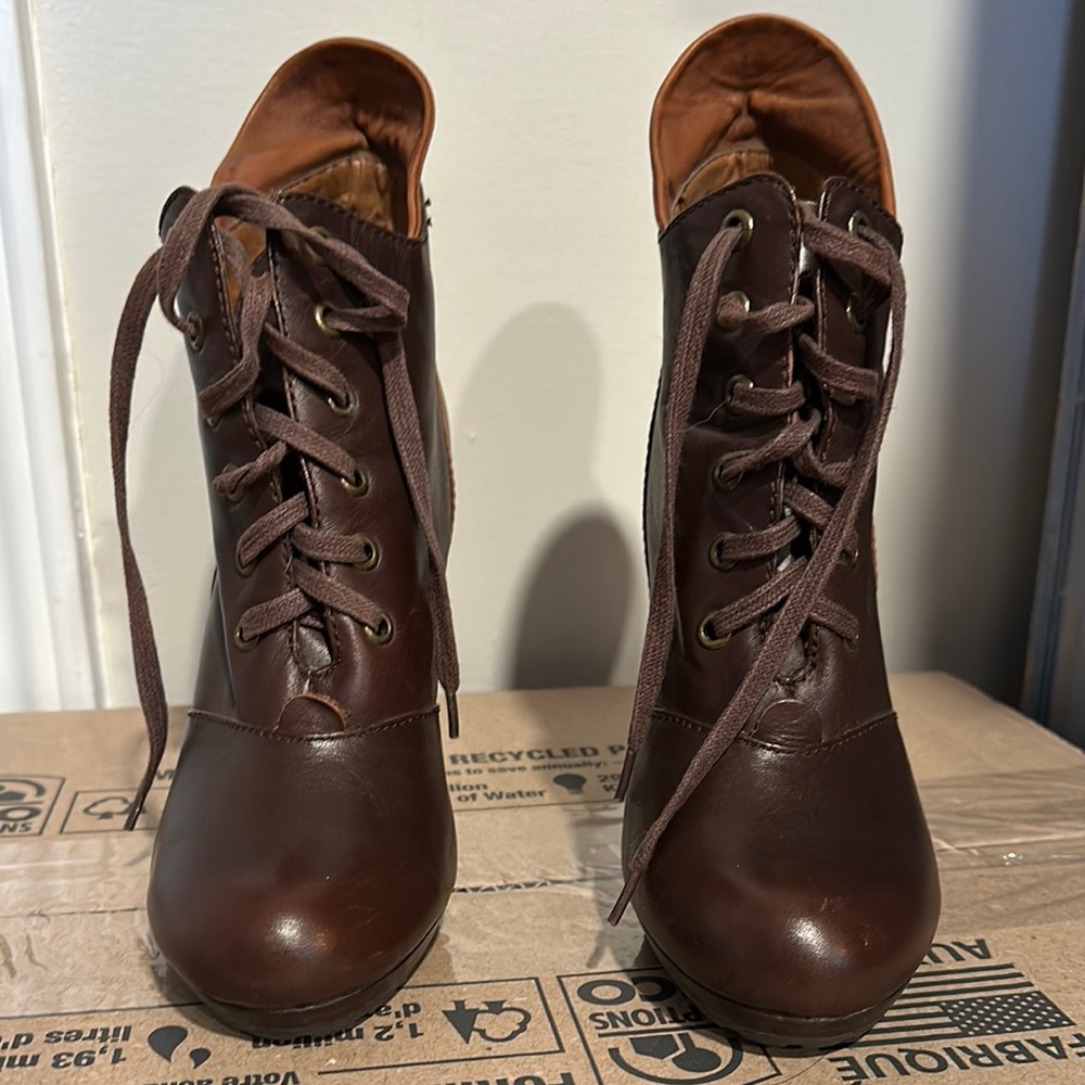 Brown Leather Ankle Boots